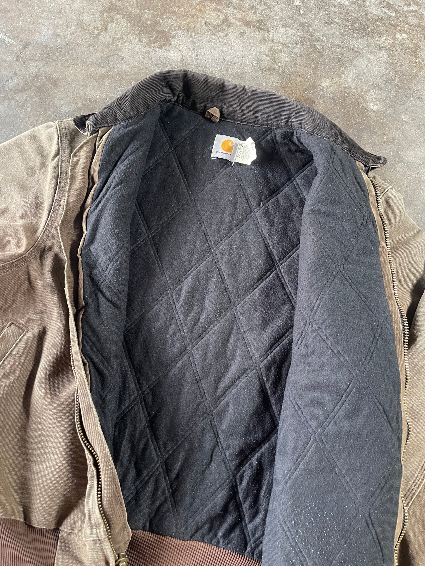 Brown Wool Lined Carhartt Jacket Medium