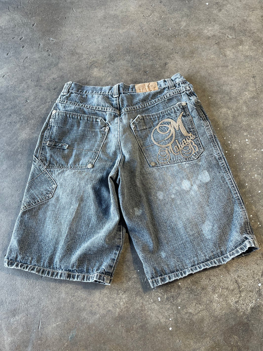 00’s Gray Washed Makaveli Jorts 32