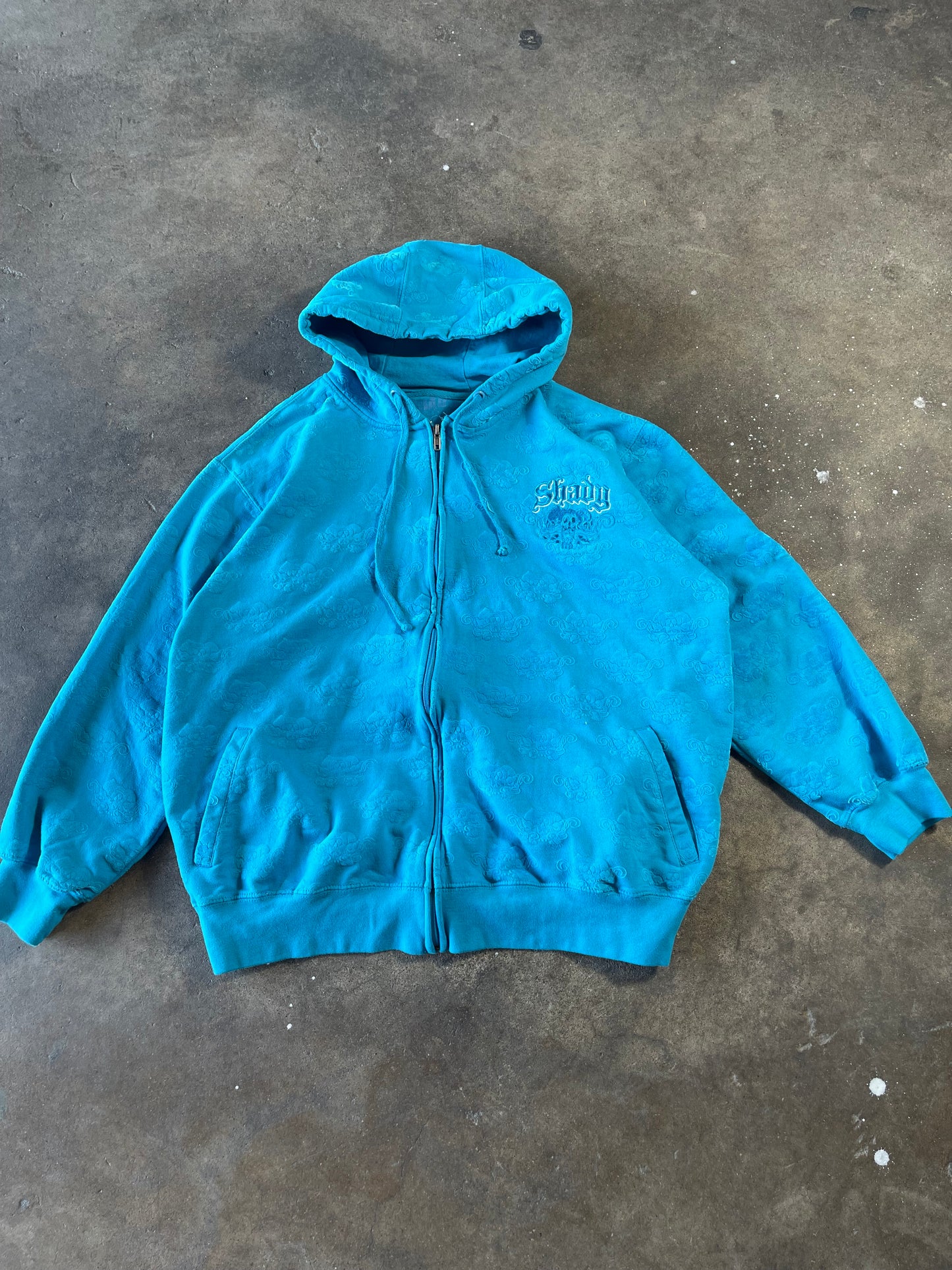 00’s Cyan Blue Shady Zip Up XL