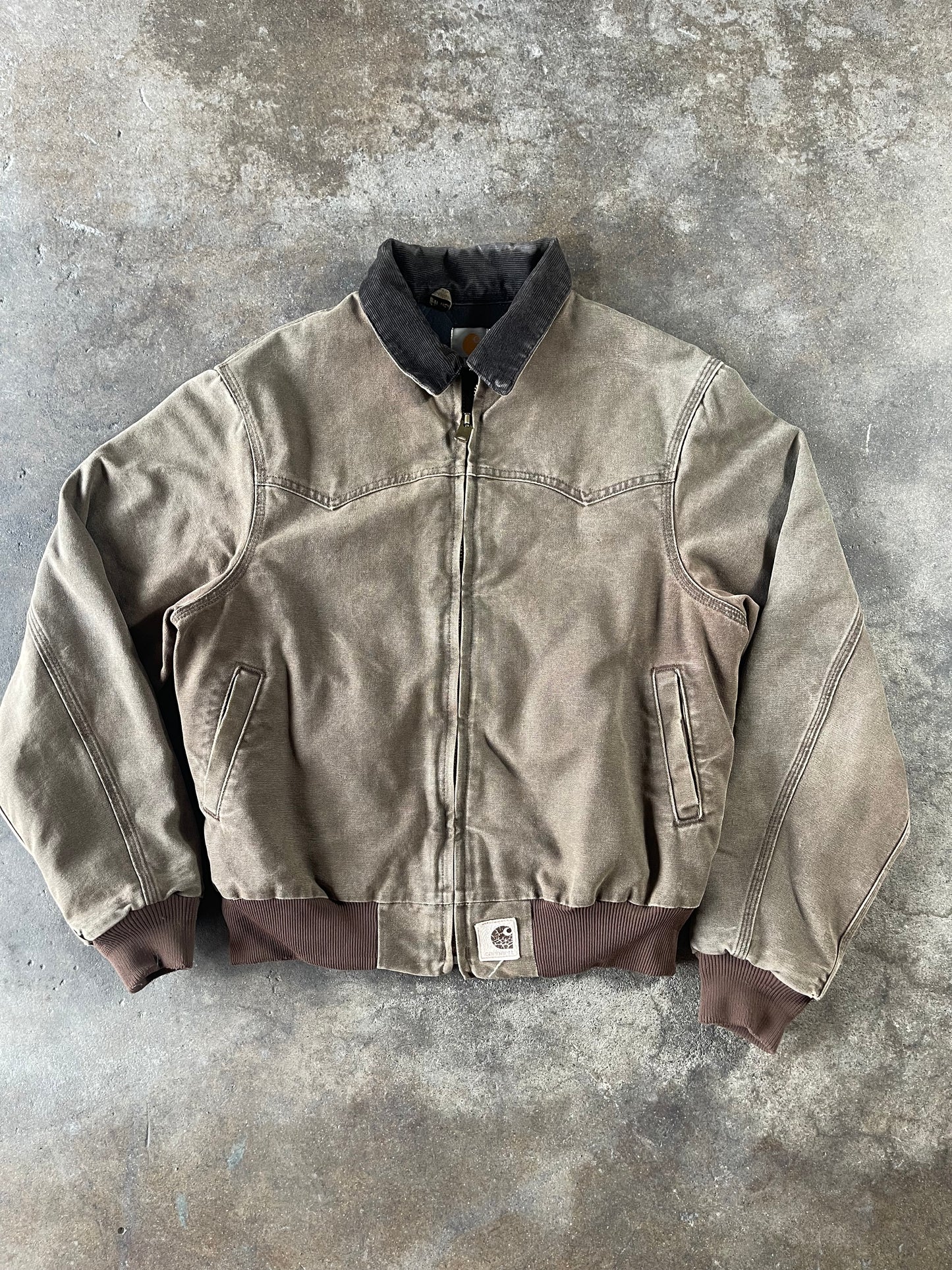 Brown Wool Lined Carhartt Jacket Medium