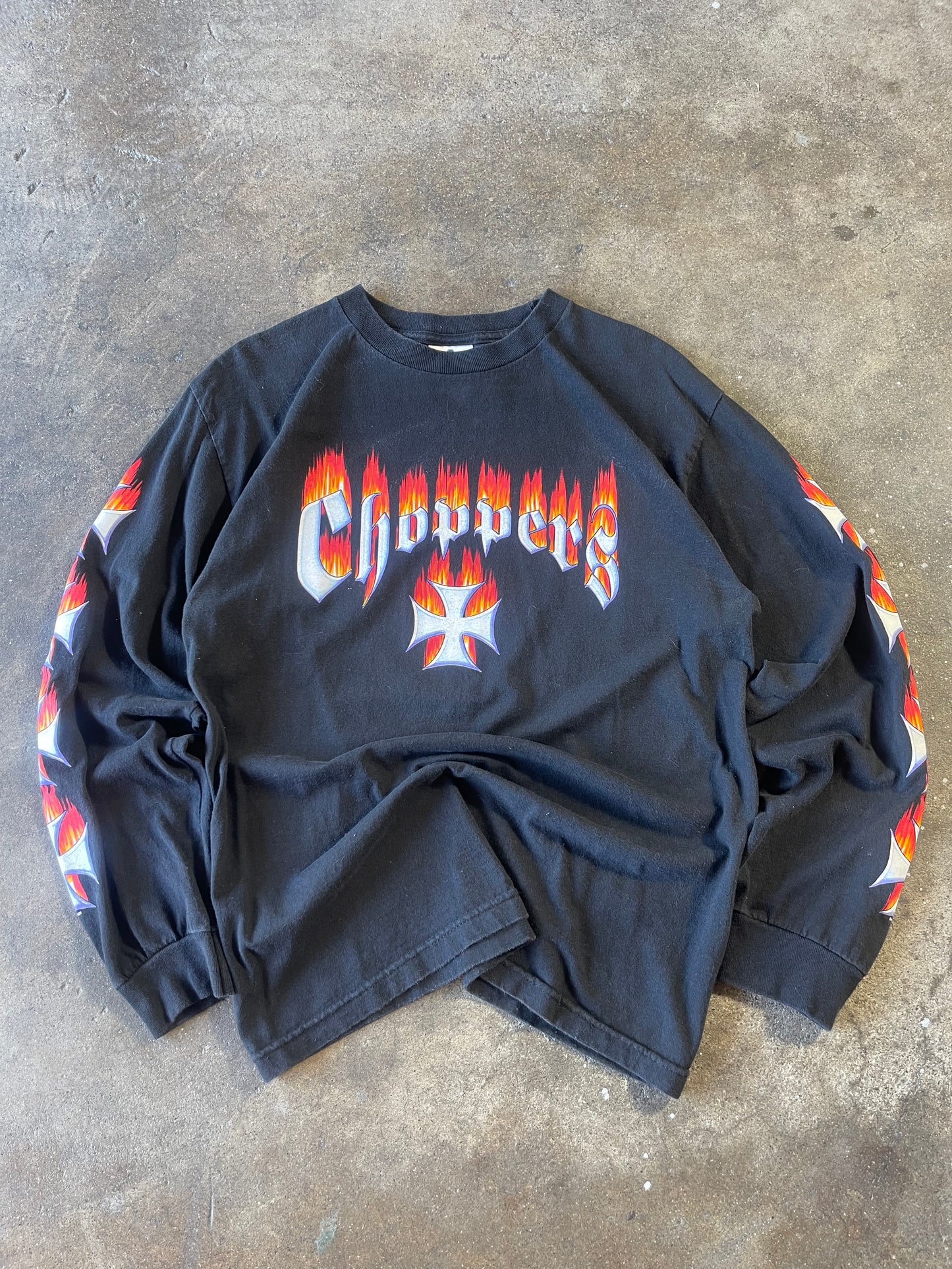 Vintage Black Choppers Long Sleeve Medium