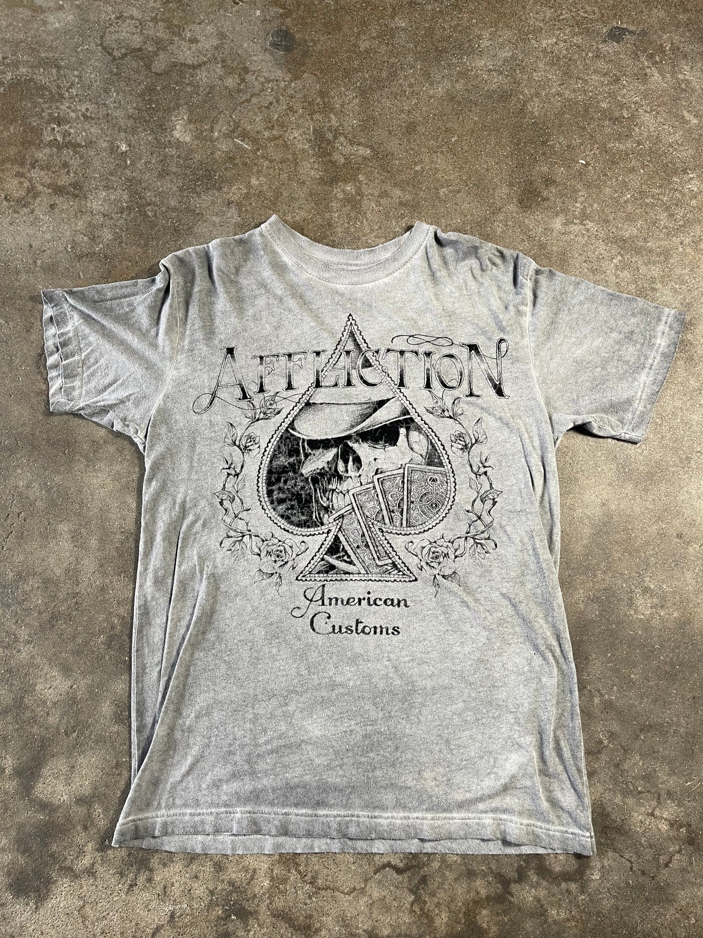 Gray Affliction Shirt Medium