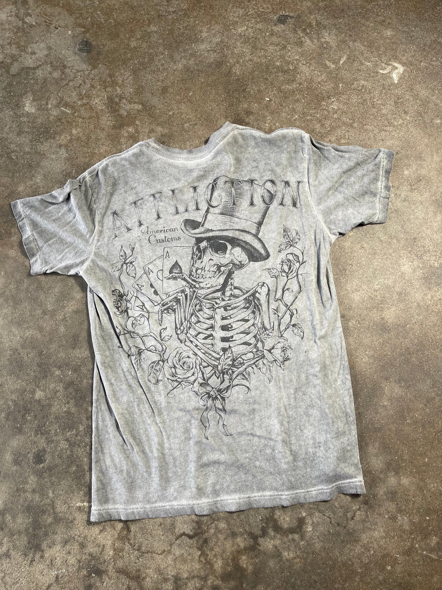 Gray Affliction Shirt Medium