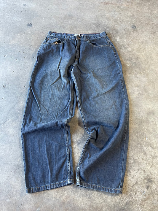 Dark Anchor Blue Baggy Jeans 34x32