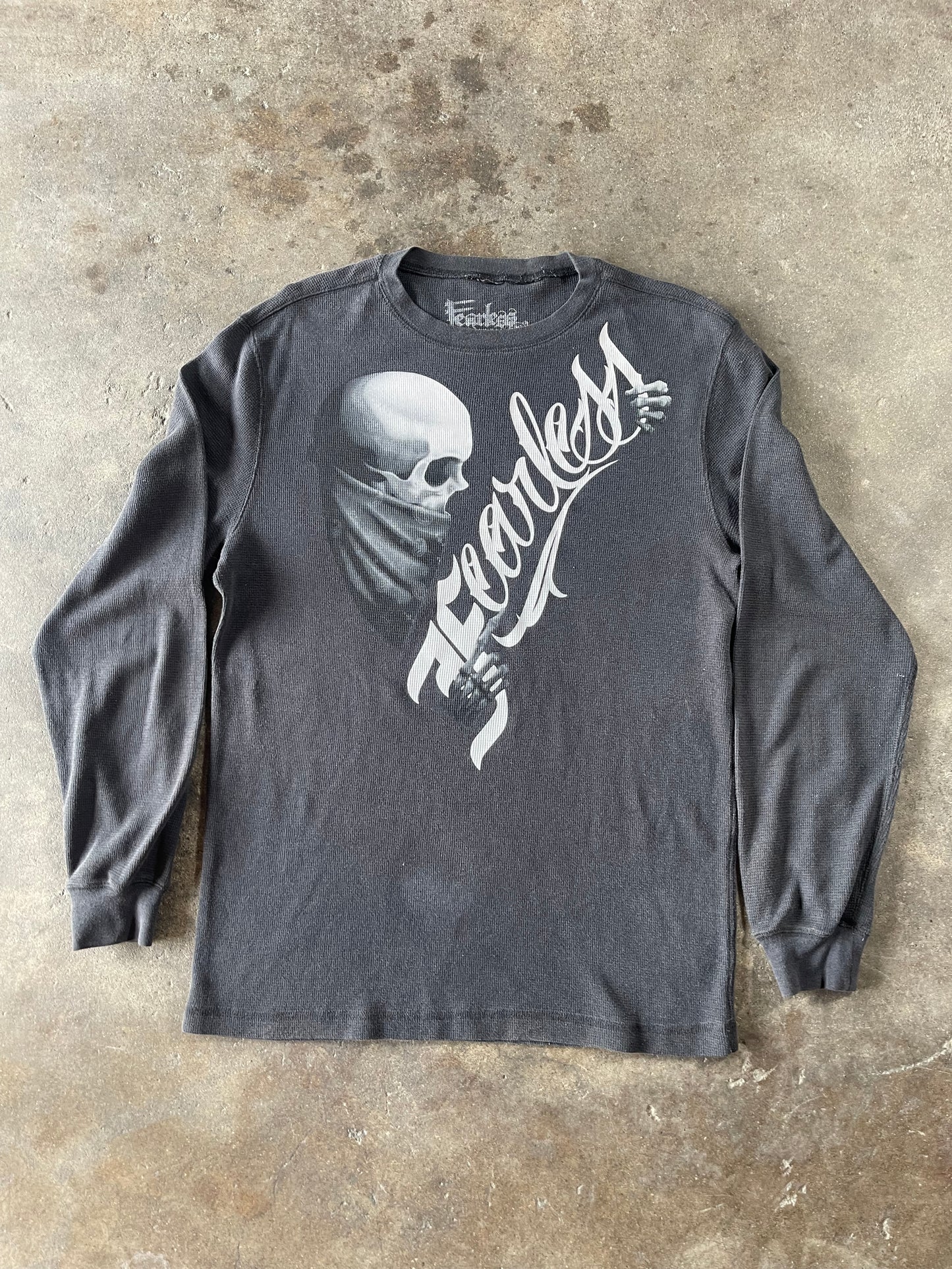 Black Fearless Armed Skull Thermal Large