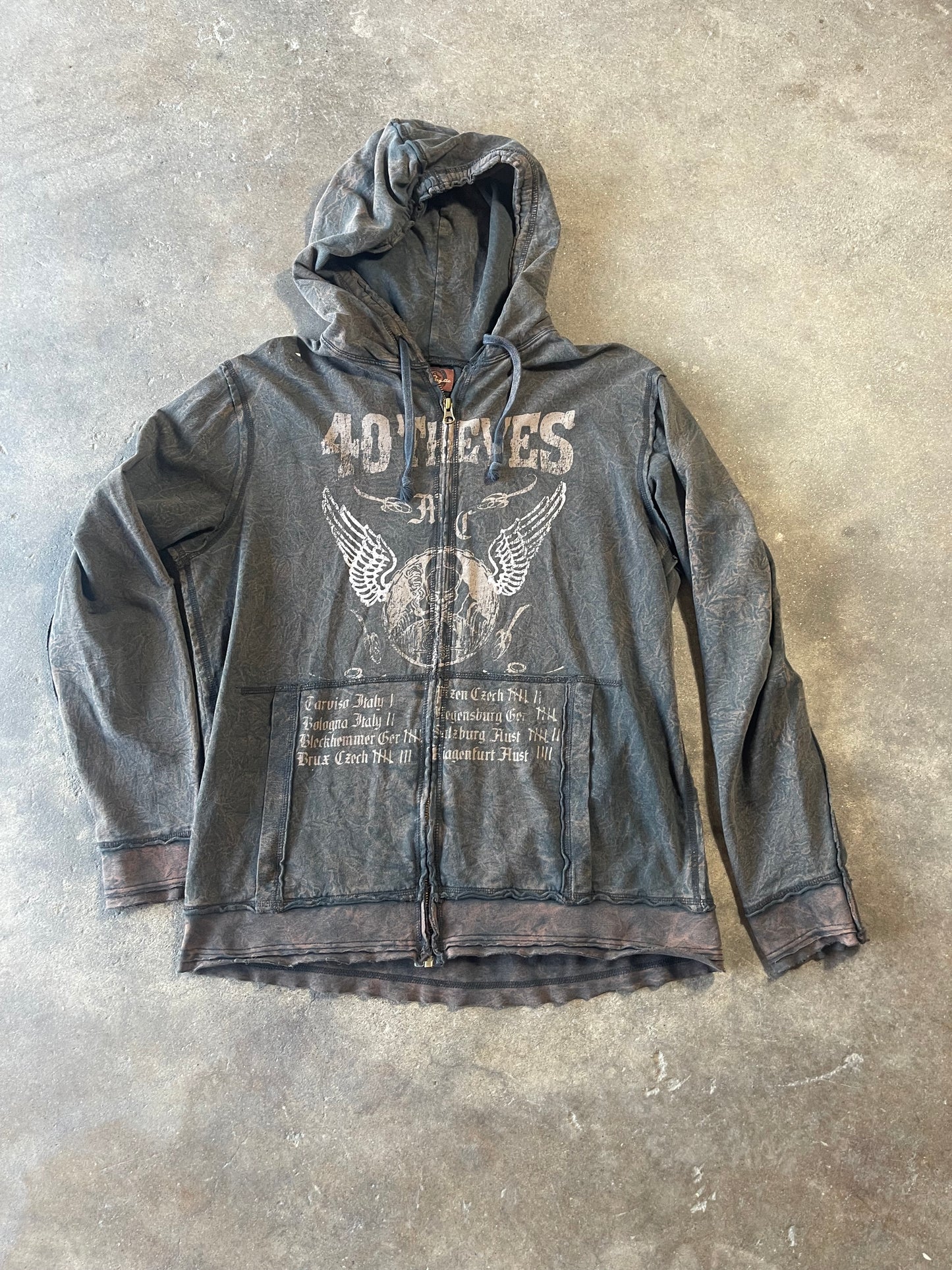 Brown 40 Thieves Zip Up Medium