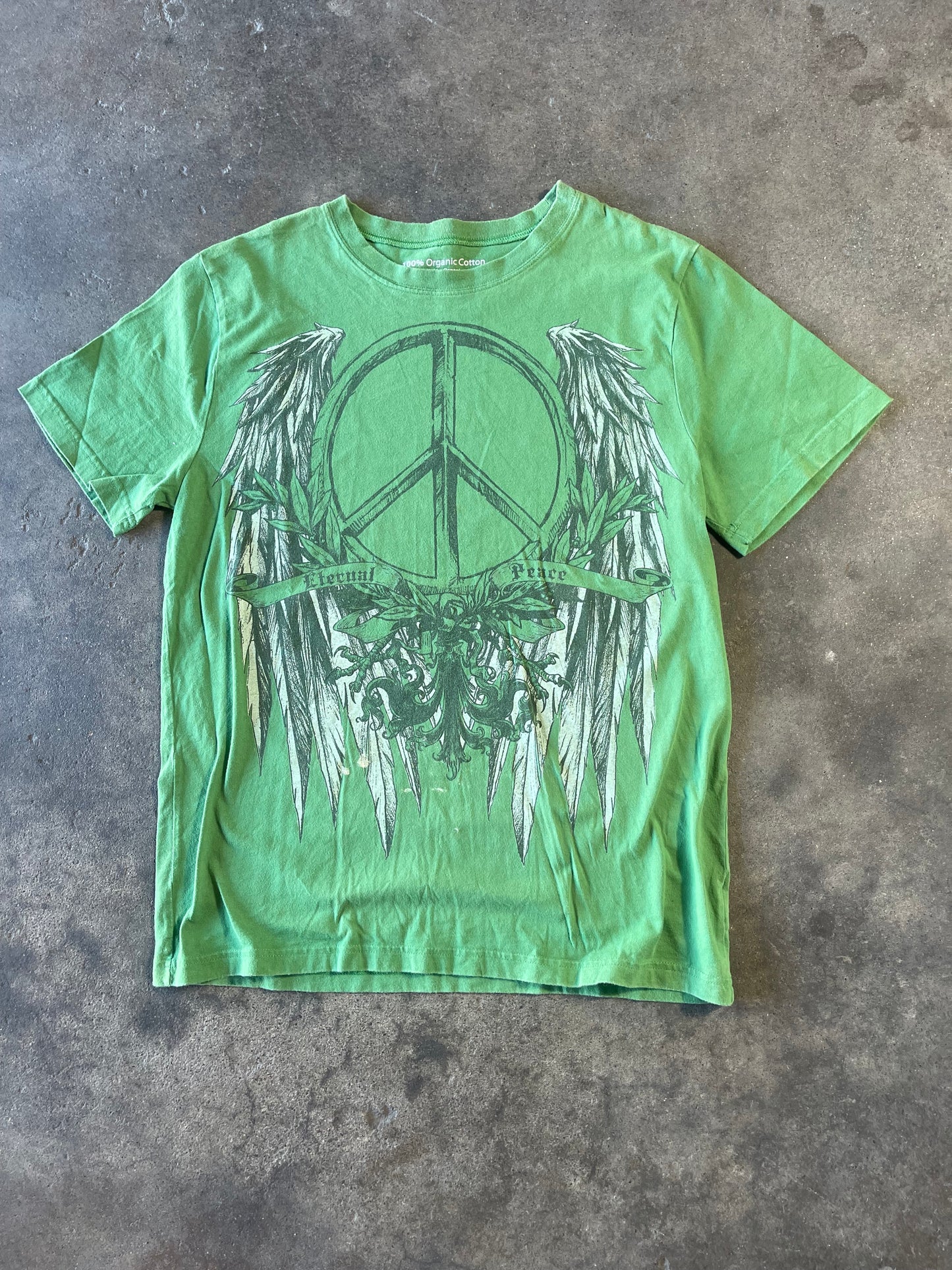 Green Peace Eagle Wings Shirt Medium