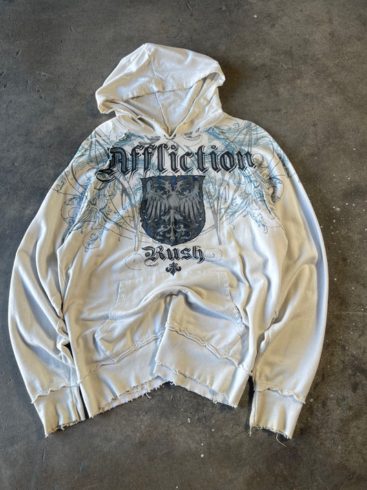 00’s White Affliction Hoodie Medium