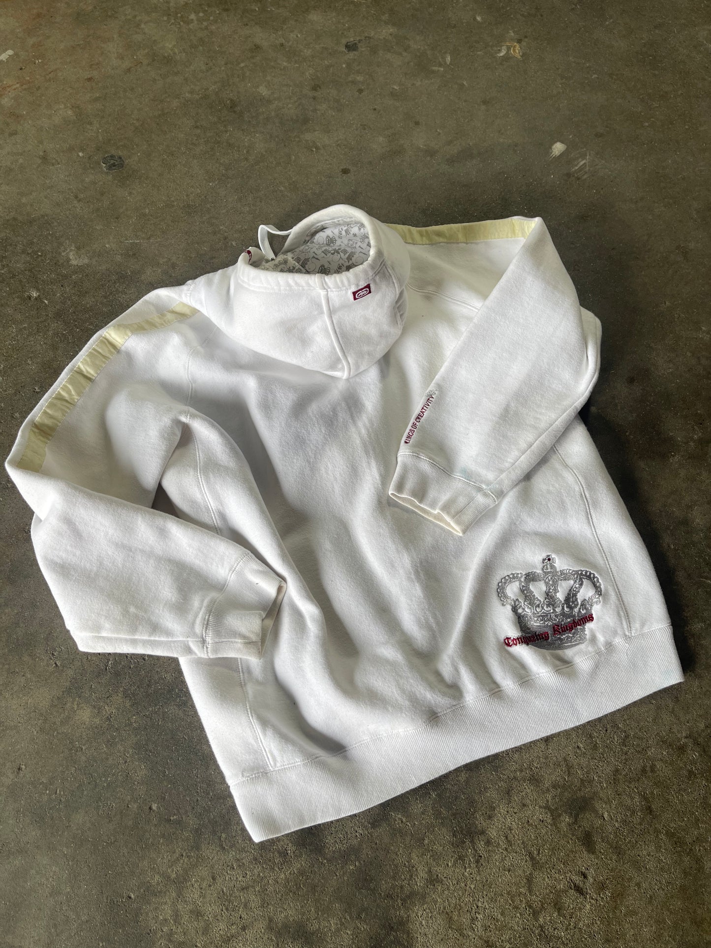 Royal White Heavyweight Ecko Zip Up XL