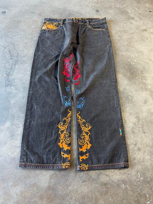 Royal Coogi Embroidered Jeans 39x32