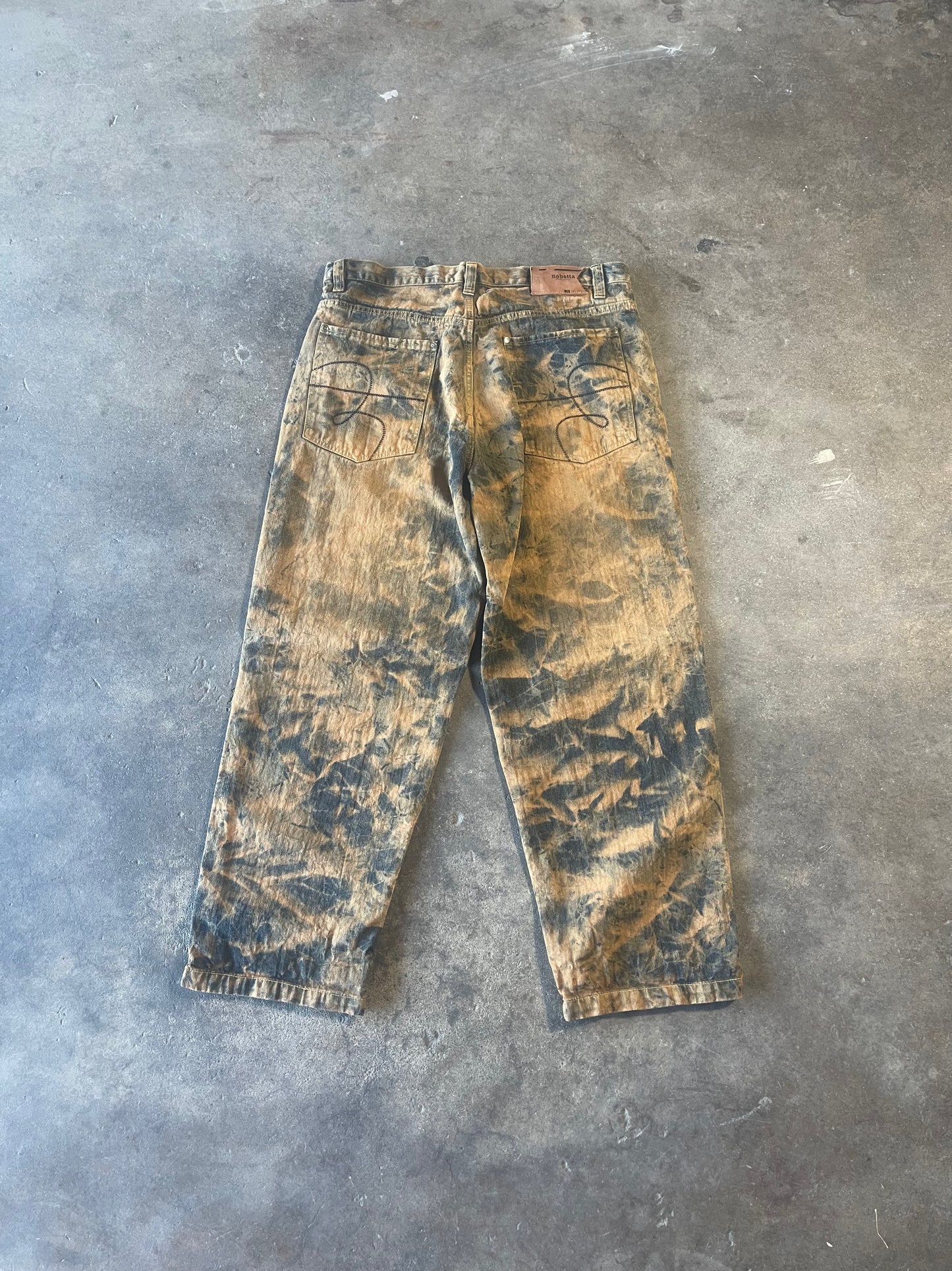 Baggy Bleached Jeans 38x30