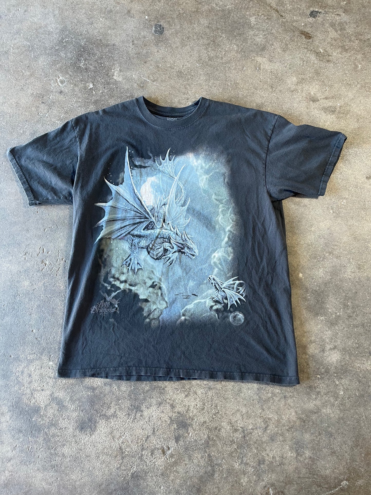 Black Faded Blue Dragon T XL