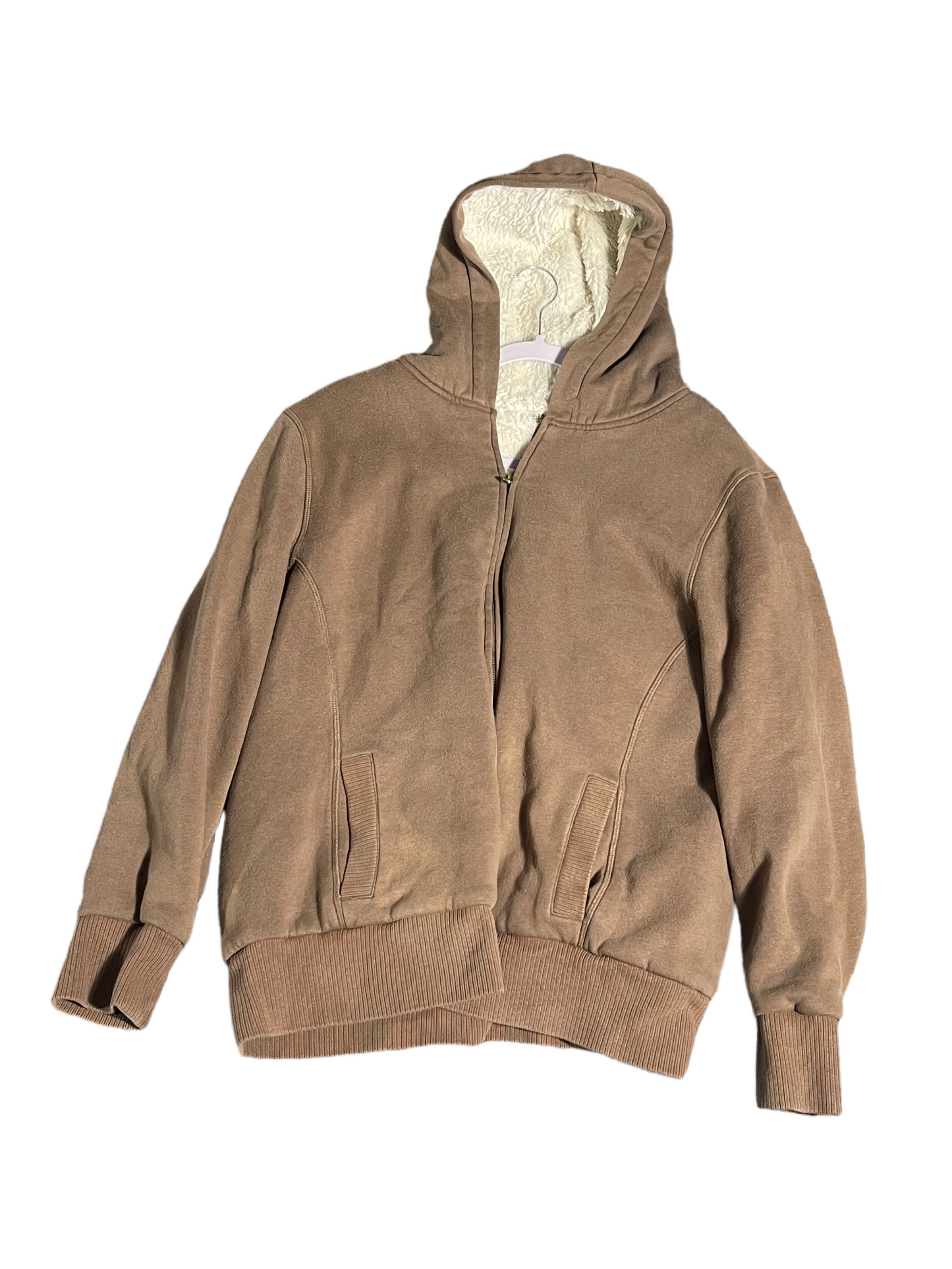 Brown Sherpa Lined Zip Up 2XL