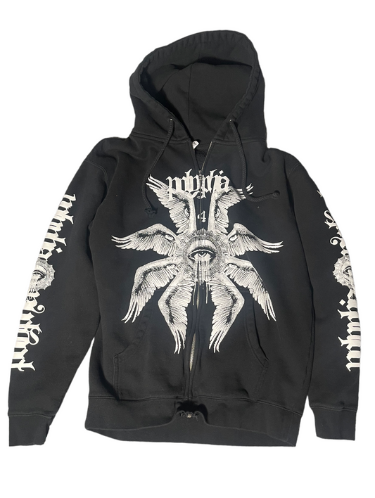 Black Phobia Zip Up Medium