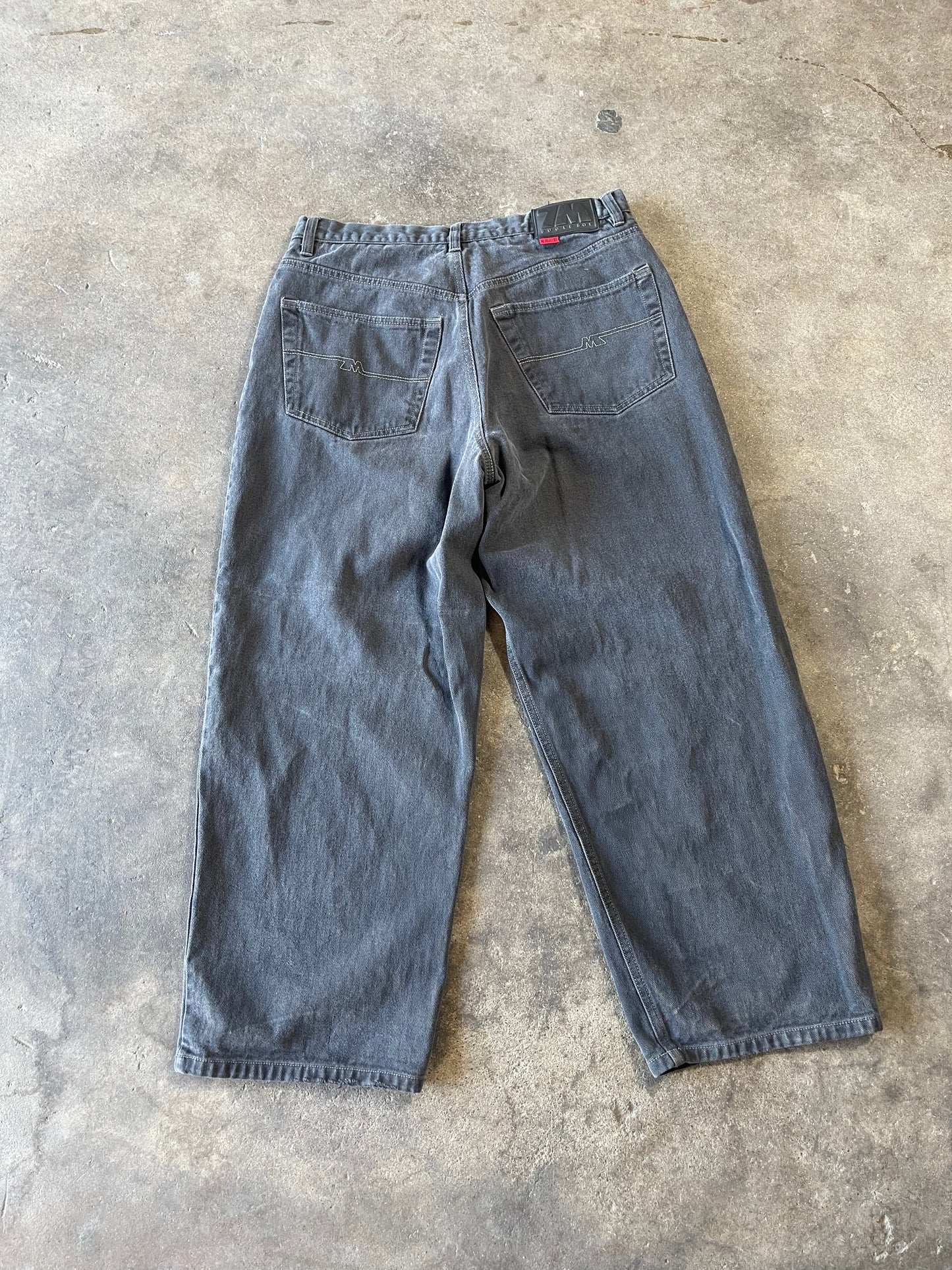 Black Baggy 7M Jeans 33x30