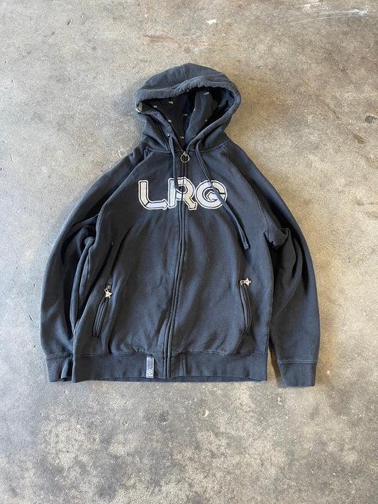 LRG Black Zip Up XL