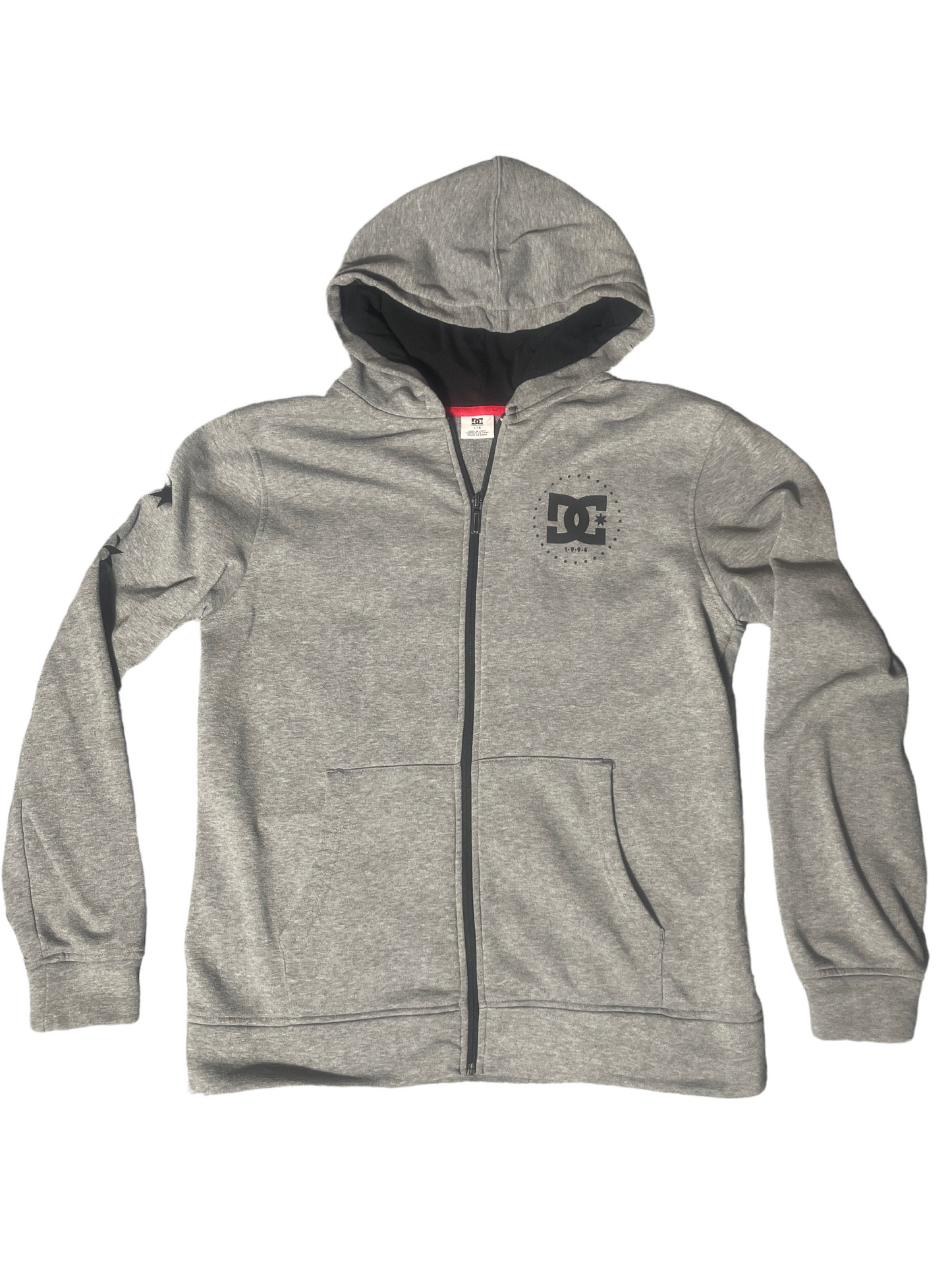 Gray DC Zip Up Hoodie