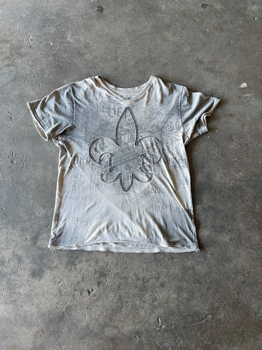 Gray Fleur De Lis Shirt Medium